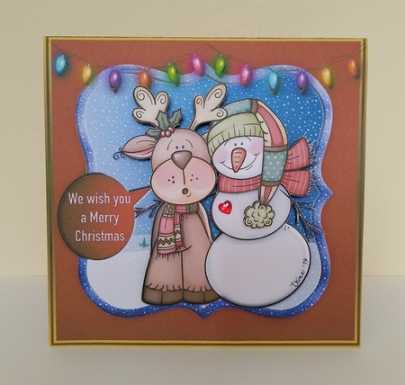 We Wish You a Merry Christmas - Tent Card  by Roseanna Miles