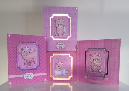 4 Pink baby kitty toppers 2 by Roseanna Miles