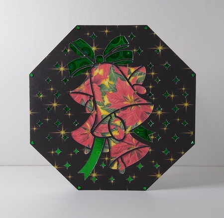 CHRISTMAS BELLS OCTAGON CARD 2 by Roseanna Miles