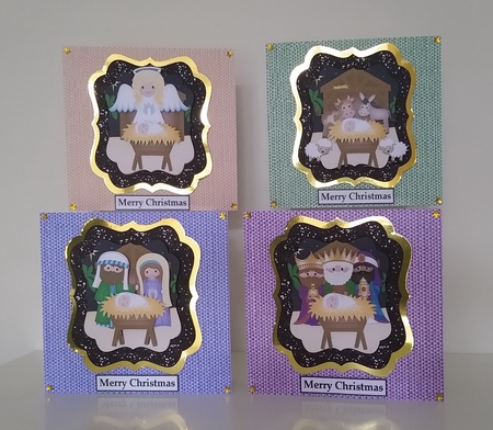 4 Shaped Nativity toppers by Roseanna Miles