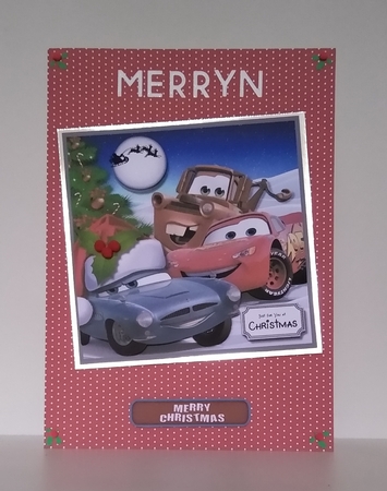 Cars Christmas Card Topper by Roseanna Miles