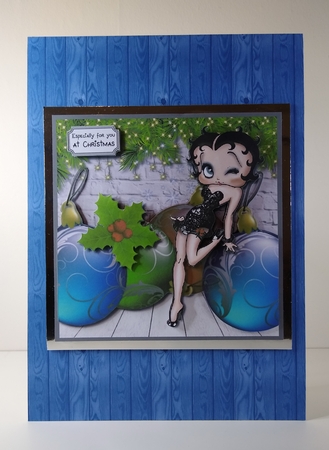 Betty Boop with Christmas Baubles by Roseanna Miles