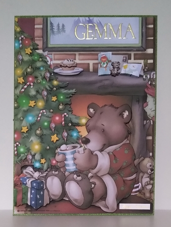 Christmas Bear A4 by Roseanna Miles