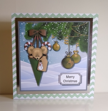 Christmas card topper by Roseanna Miles