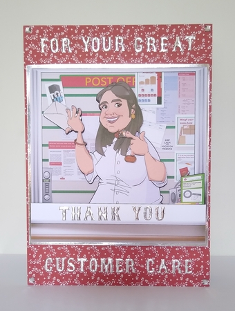 Post Office Dudess 8x8 Quick Card by Roseanna Miles