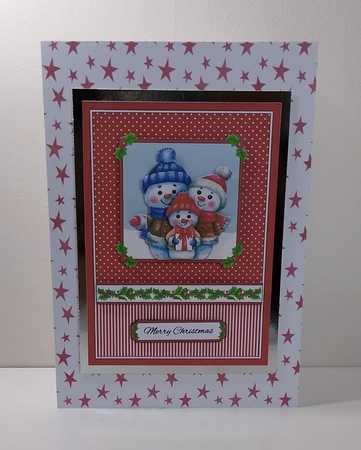 Cute Little Snow Family  by Roseanna Miles