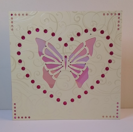 BUTTERFLY SQUARE CARD 8 by Roseanna Miles