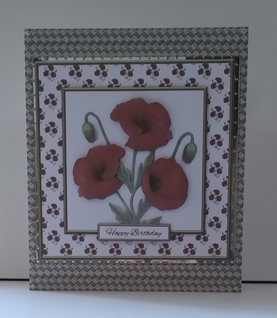 Lovely Wild Poppies Birthday Topper by Roseanna Miles