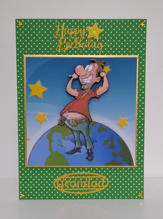 Worlds Best Dude 7x7 Quick Card by Roseanna Miles