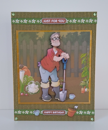 Gardening/Allotment Dude Glasses 7x7 Quick Card  by Roseanna Miles