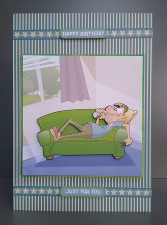 Dads Time 7x7 Quick Card Front by Roseanna Miles