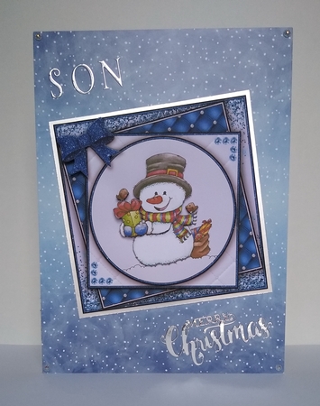 Cute Snowman Holiday Topper by Roseanna Miles