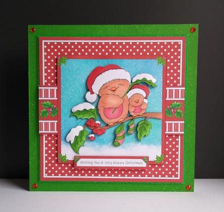 Cute Little Robins Holiday Topper by Roseanna Miles