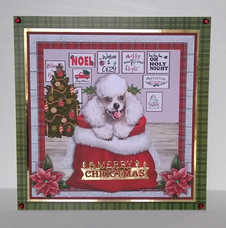 CHRISTMAS WHITE POODLE mini kit by Roseanna Miles