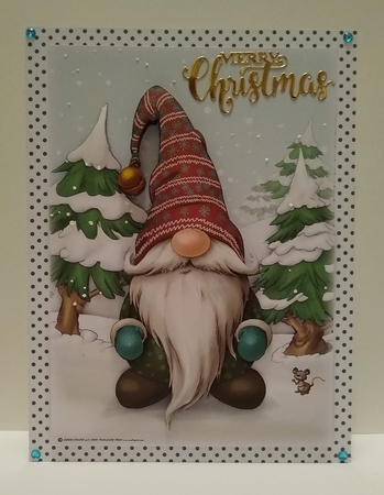 Alfred the Christmas Gnome A4 by Roseanna Miles