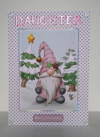 Alfred the Christmas Gnome Pink by Roseanna Miles