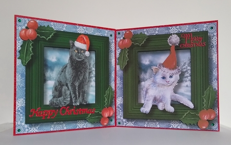 Meowy Christmas Cat QUICK TOPPER Bumper Kit by Roseanna Miles
