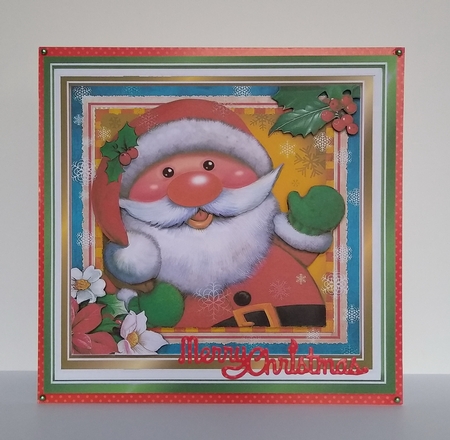 Lovely santa waving 8x8 by Roseanna Miles
