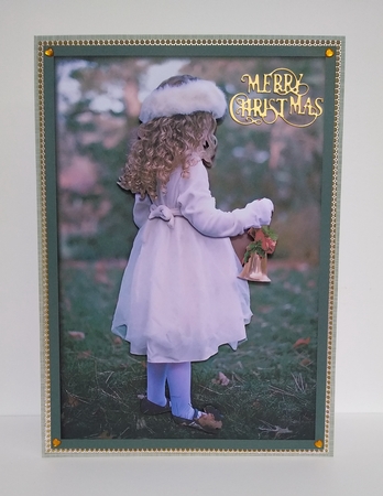 Christmas Girl with Bell A4 by Roseanna Miles