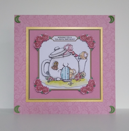 Wishing You A Tea-Riffic Birthday (Pink) by Roseanna Miles