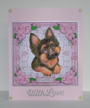 Cute Puppy Birthday Topper #4 by Roseanna Miles