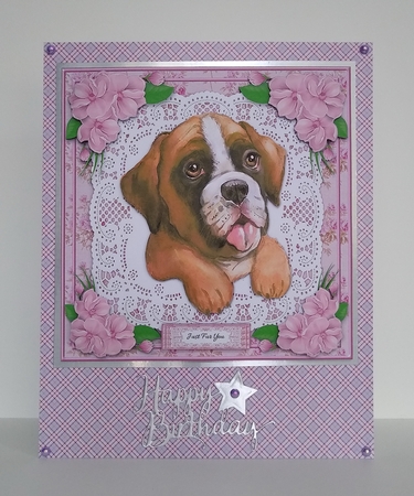 Cute Puppy Birthday Topper #5 by Roseanna Miles