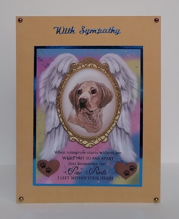 When tomorrow pet loss topper 3 by Roseanna Miles