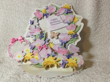 Giant Easel Tableau 3D Card Kit - Tulips & Violets by Roseanna Miles