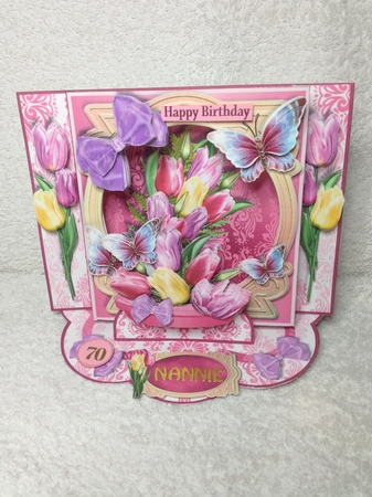 Shadow Box Easel Card Kits - Tulips, Butterflies & Bows by Roseanna Miles