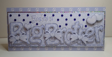Large Dl Big Brother Felties Card & 3D Decoupage by Roseanna Miles