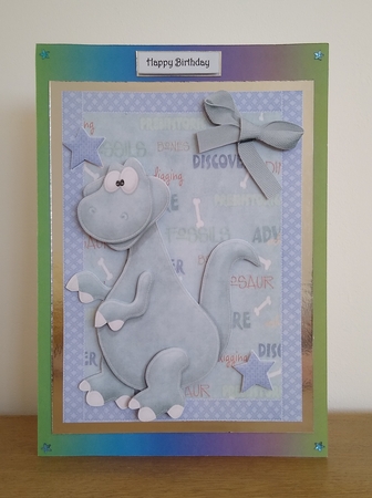 Lovely Big Blue Dinosaur by Roseanna Miles