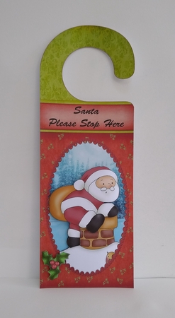 Santa Door Hanger by Roseanna Miles