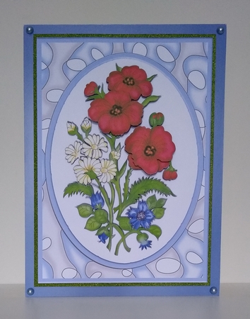 Poppies A4 Card Mini Kit by Roseanna Miles