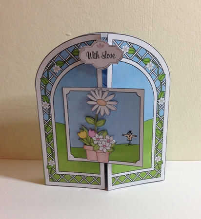 3D Gardening Pop Out Gatefold Card Kit by Roseanna Miles