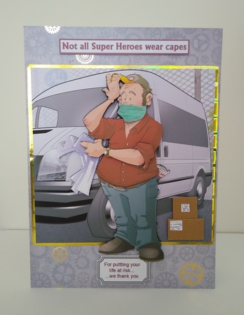 White Van Man Dude Decoupage Sheet by Roseanna Miles