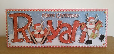 Large Dl Xmas Ryan Rudolph 3D Decoupage by Roseanna Miles