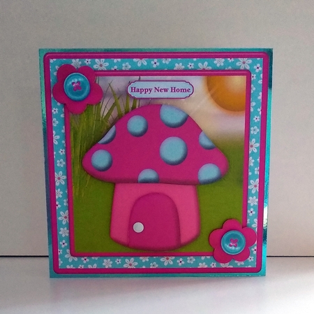 Mushroom House Card Mini Kit & Decoupage by Roseanna Miles