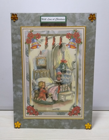 We Love you Santa Vintage Christmas Topper by Roseanna Miles