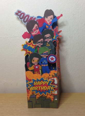 My Super Hero- Pop Up Box Card and Envelope Kit by Roseanna Miles