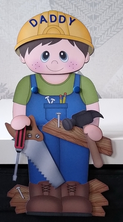 3D On the Shelf Card Kit - Little Hammer & Nail Carpenter Joiner Lonny by Roseanna Miles