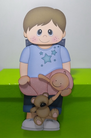 3D On the Shelf Card Kit - Little Boy Archie is a New Big Brother by Roseanna Miles
