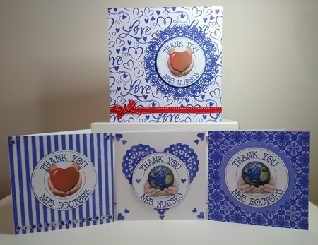 Assorted A4 Bristol Blue Backing Papers for Cards,Scrapbooking & Paper Crafts CU/PU -300 dpi by Roseanna Miles