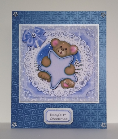 Babys First Christmas Blue by Roseanna Miles