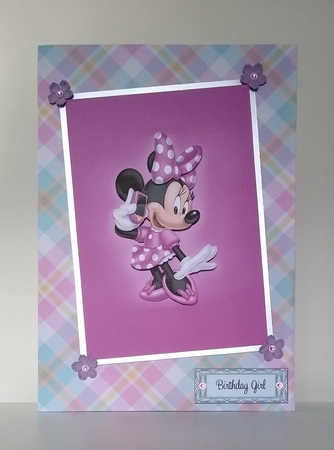 Minnie with Mobile Phone A5 Quick Card by Roseanna Miles
