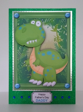 Funny Green Dinosaur by Roseanna Miles