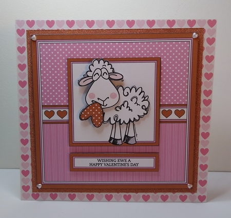 Wishing EWE A Happy Valentines Day 6X6 Topper by Roseanna Miles