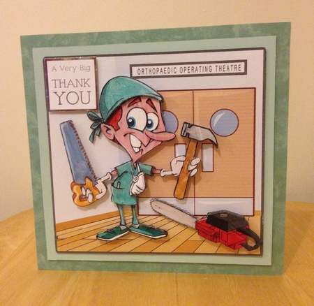 Knee or Hip Replacement Operation - Decoupage by Roseanna Miles