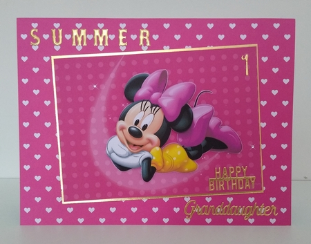 Minnie Mouse Day Dreaming Quick Card by Roseanna Miles
