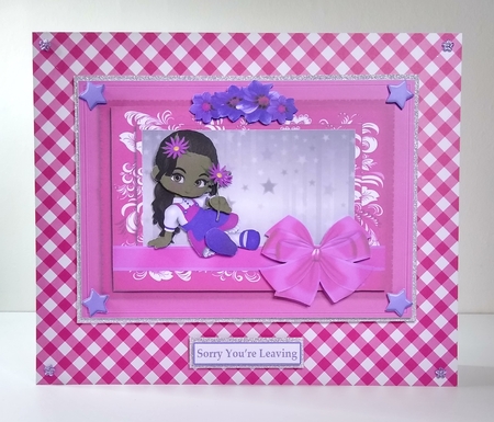 Ethnic girl in frame with bow by Roseanna Miles