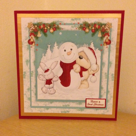 Teds Dressing The Snowman  by Roseanna Miles